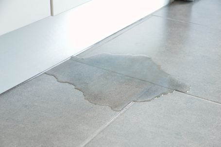a pool of water on floor